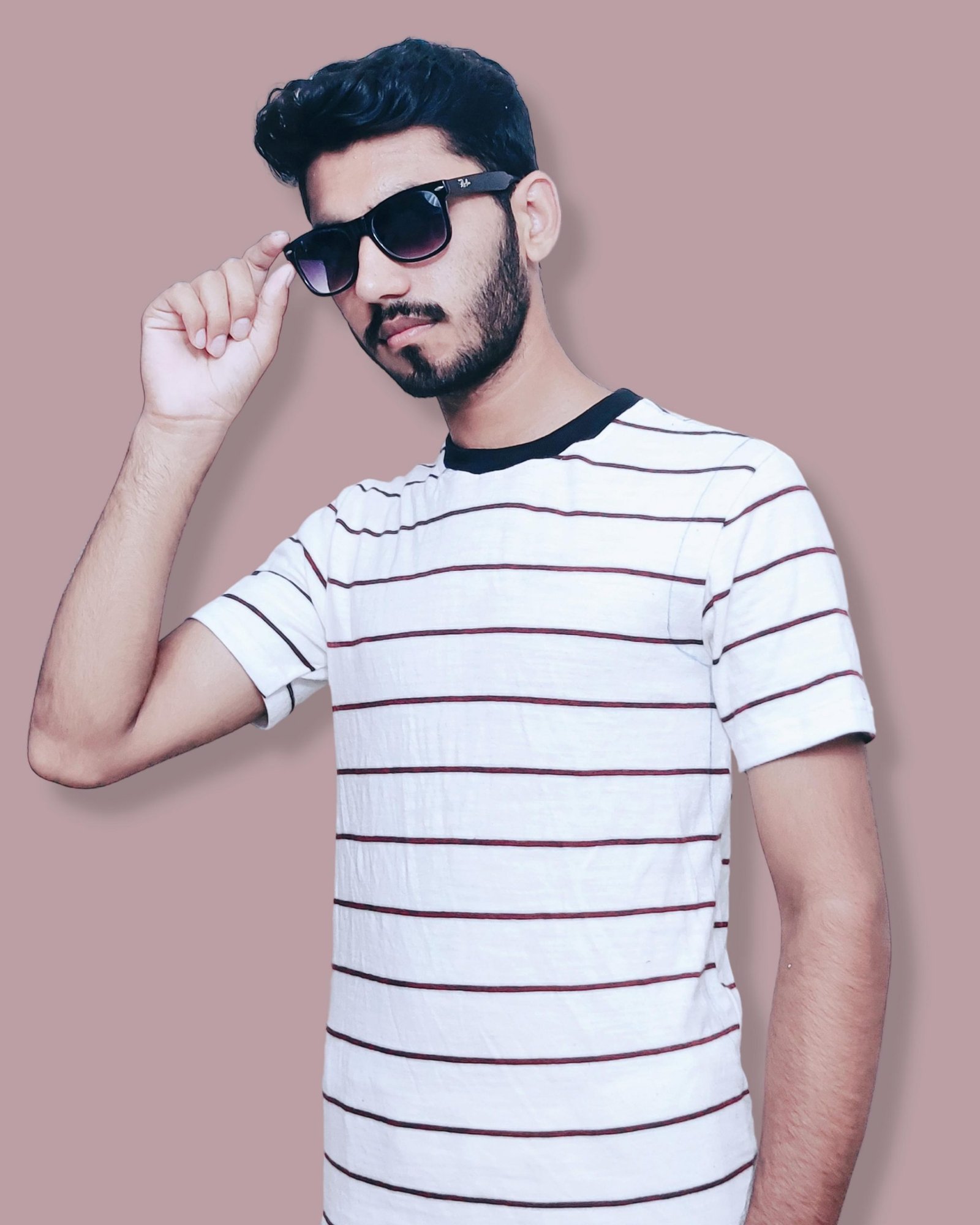 White striped T-shirt